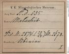 Etiketten zu Malachit (NHMW-MIN-Ad535)
